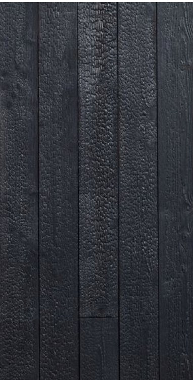 Bois brûlé étroit · Noir